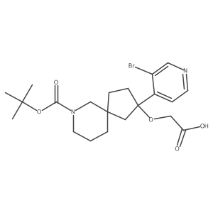 2-{[2-(3-Bromopyridin-4-yl)-7-[(tert-butoxy)carbonyl]-7-azaspiro[4.5]decan-2-yl]oxy}acetic acid Structure