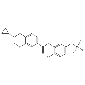 N-(2-Bromo-5-(trifluoromethoxy)phenyl)-4-(cyclopropylmethoxy)-3-methoxybenzamide结构式