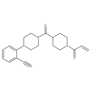 2-[4-(1-Prop-2-enoylpiperidine-4-carbonyl)piperazin-1-yl]benzonitrile Structure
