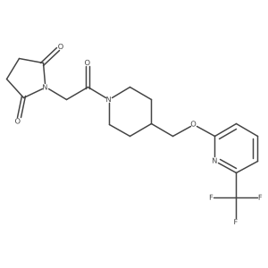 1-{2-Oxo-2-[4-({[6-(trifluoromethyl)pyridin-2-yl]oxy}methyl)piperidin-1-yl]ethyl}pyrrolidine-2,5-dione结构式