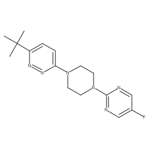 3-Tert-butyl-6-[4-(5-fluoropyrimidin-2-yl)piperazin-1-yl]pyridazine结构式