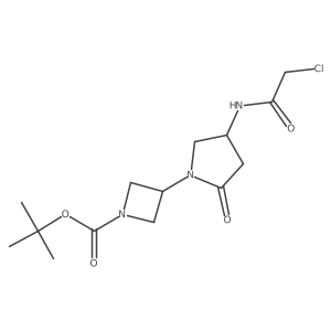 Tert-butyl 3-[4-(2-chloroacetamido)-2-oxopyrrolidin-1-yl]azetidine-1-carboxylate Structure