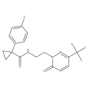 1-(4-fluorophenyl)-N-{2-[6-oxo-3-(trifluoromethyl)-1,6-dihydropyridazin-1-yl]ethyl}cyclopropane-1-carboxamide Structure