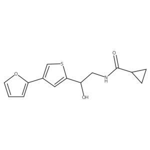 N-{2-[4-(furan-2-yl)thiophen-2-yl]-2-hydroxyethyl}cyclopropanecarboxamide Structure