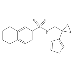 N-{[1-(thiophen-3-yl)cyclopropyl]methyl}-5,6,7,8-tetrahydronaphthalene-2-sulfonamide结构式