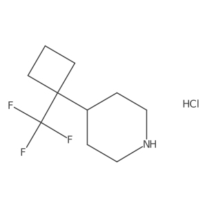 4-[1-(Trifluoromethyl)cyclobutyl]piperidine;hydrochloride Structure