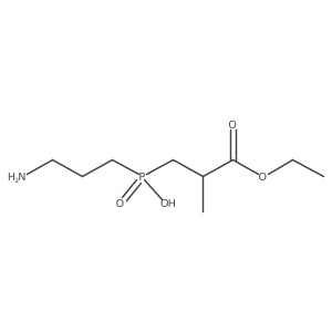 (3-Aminopropyl)(3-ethoxy-2-methyl-3-oxopropyl)phosphinic acid结构式