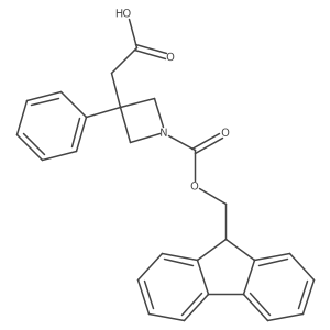 2-[1-(9H-Fluoren-9-ylmethoxycarbonyl)-3-phenylazetidin-3-yl]acetic acid结构式