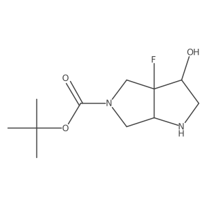 Tert-butyl cis-3A-fluoro-3-hydroxy-1,2,3,4,6,6A-hexahydropyrrolo[3,4-B]pyrrole-5-carboxylate Structure
