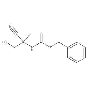 benzyl N-(1-cyano-2-hydroxy-1-methylethyl)carbamate结构式