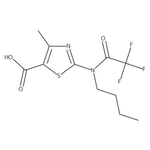 2-(N-butyl-2,2,2-trifluoroacetamido)-4-methyl-1,3-thiazole-5-carboxylic acid Structure