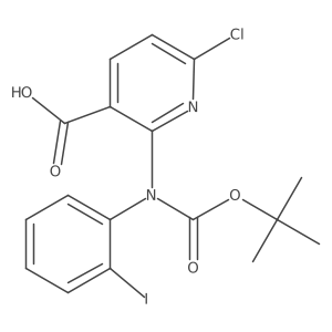 2-{[(Tert-butoxy)carbonyl](2-iodophenyl)amino}-6-chloropyridine-3-carboxylic acid Structure