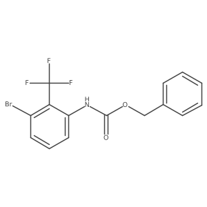 benzyl N-[3-bromo-2-(trifluoromethyl)phenyl]carbamate结构式