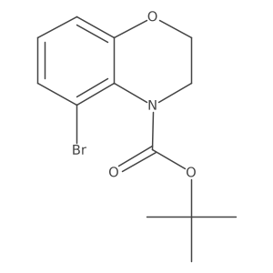 tert-Butyl 5-bromo-2,3-dihydro-1,4-benzoxazine-4-carboxylate结构式
