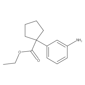 Ethyl 1-(3-aminophenyl)cyclopentane-1-carboxylate结构式