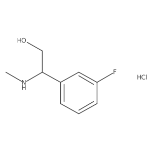 2-(3-Fluorophenyl)-2-(methylamino)ethan-1-ol hydrochloride Structure
