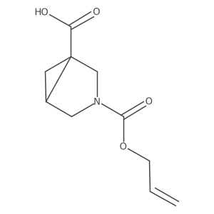 (1R,5R)-3-[(prop-2-en-1-yloxy)carbonyl]-3-azabicyclo[3.1.0]hexane-1-carboxylic acid结构式