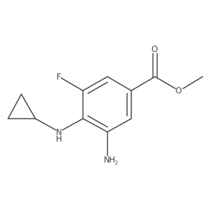 Methyl 3-amino-4-(cyclopropylamino)-5-fluorobenzoate Structure