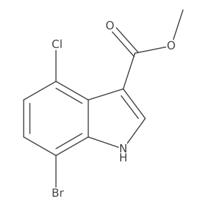 Methyl 7-bromo-4-chloro-1H-indole-3-carboxylate结构式