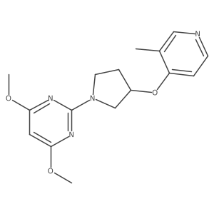 4,6-Dimethoxy-2-{3-[(3-methylpyridin-4-yl)oxy]pyrrolidin-1-yl}pyrimidine结构式