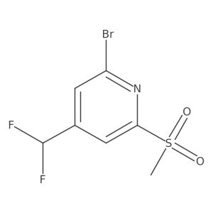 2-Bromo-4-(difluoromethyl)-6-(methylsulfonyl)pyridine Structure