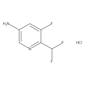 6-(Difluoromethyl)-5-fluoropyridin-3-amine hcl Structure