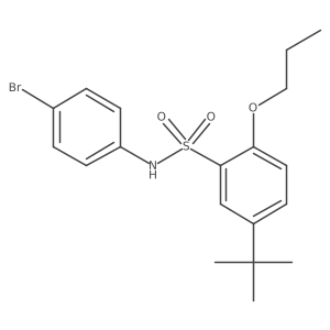 N-(4-bromophenyl)-5-tert-butyl-2-propoxybenzene-1-sulfonamide结构式