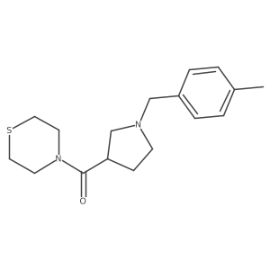 4-{1-[(4-Methylphenyl)methyl]pyrrolidine-3-carbonyl}thiomorpholine Structure