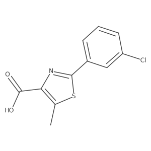 2-(3-Chlorophenyl)-5-methylthiazole-4-carboxylic acid结构式