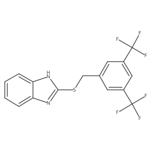 2-[[3,5-bis(trifluoromethyl)phenyl]methylsulfanyl]-1H-benzimidazole Structure