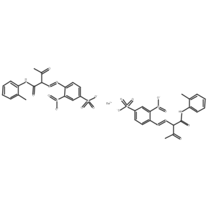 4-[2-[1-[[(2-Methylphenyl)amino]carbonyl]-2-oxopropyl]diazenyl]-3-nitrobenzenesulfonate barium Structure