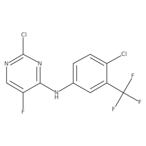 4-Pyrimidinamine, 2-chloro-N-[4-chloro-3-(trifluoromethyl)phenyl]-5-fluoro-结构式
