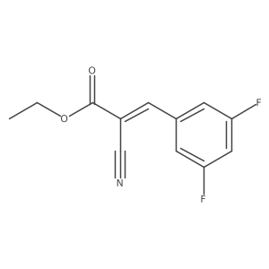 ethyl (2E)-3-(3,5-difluorophenyl)-2-cyanoprop-2-enoate结构式