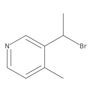 3-(1-Bromoethyl)-4-methylpyridine结构式