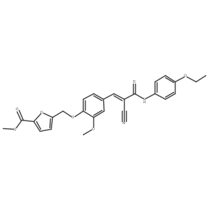 Methyl 5-[(4-{2-cyano-2-[(4-ethoxyphenyl)carbamoyl]eth-1-en-1-yl}-2-methoxyphenoxy)methyl]furan-2-carboxylate Structure