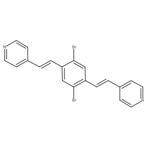 4,4'-((1E,1'E)-(2,5-Dibromo-1,4-phenylene)bis(ethene-2,1-diyl))dipyridine结构式