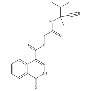 [(1-Cyano-1,2-dimethylpropyl)carbamoyl]methyl 4-oxo-3,4-dihydrophthalazine-1-carboxylate结构式
