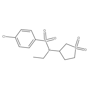 4-chloro-N-(1,1-dioxo-1lambda6-thiolan-3-yl)-N-ethylbenzene-1-sulfonamide结构式