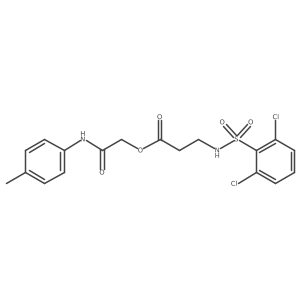[2-(4-Methylanilino)-2-oxoethyl] 3-[(2,6-dichlorophenyl)sulfonylamino]propanoate结构式