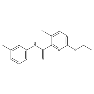 5-chloro-2-(ethylsulfanyl)-N-(3-methylphenyl)pyrimidine-4-carboxamide Structure