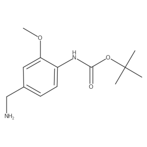 Tert-butyl n-[4-(aminomethyl)-2-methoxyphenyl]carbamate结构式