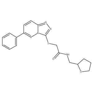 2-((6-phenyl-[1,2,4]triazolo[4,3-b]pyridazin-3-yl)thio)-N-((tetrahydrofuran-2-yl)methyl)acetamide结构式