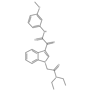 2-(1-(2-(diethylamino)-2-oxoethyl)-1H-indol-3-yl)-N-(3-methoxyphenyl)-2-oxoacetamide结构式