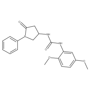 1-(2,5-Dimethoxyphenyl)-3-(5-oxo-1-phenylpyrrolidin-3-yl)urea Structure