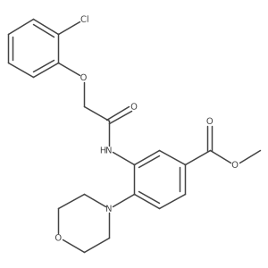 Methyl 3-{[(2-chlorophenoxy)acetyl]amino}-4-(4-morpholinyl)benzoate Structure
