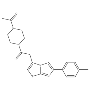 1-(4-Acetylpiperazin-1-yl)-2-(6-(p-tolyl)imidazo[2,1-b]thiazol-3-yl)ethanone结构式