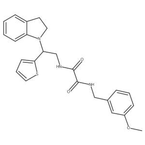 N1-(2-(indolin-1-yl)-2-(thiophen-2-yl)ethyl)-N2-(3-methoxybenzyl)oxalamide Structure