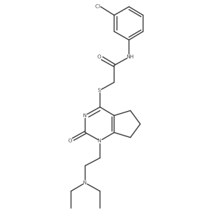 N-(3-chlorophenyl)-2-((1-(2-(diethylamino)ethyl)-2-oxo-2,5,6,7-tetrahydro-1H-cyclopenta[d]pyrimidin-4-yl)thio)acetamide Structure