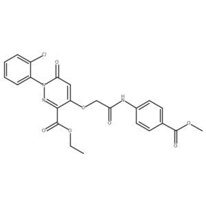 Ethyl 1-(2-chlorophenyl)-4-(2-((4-(methoxycarbonyl)phenyl)amino)-2-oxoethoxy)-6-oxo-1,6-dihydropyridazine-3-carboxylate Structure