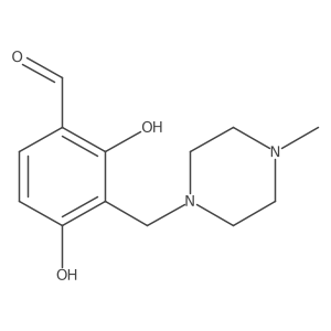2,4-Dihydroxy-3-[(4-methylpiperazin-1-yl)methyl]benzaldehyde结构式